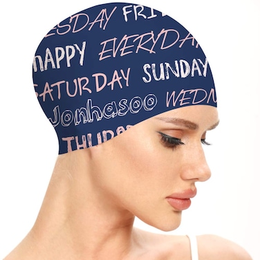 Jonhasoo Silicone Swim Cap for Women&amp;Men, Adult Swimming Caps