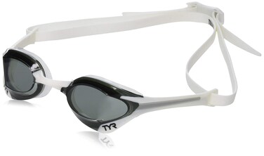 TYR Tracer-X Elite Racing Swim Goggles, Smoke/White