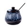 BOSILI Ceramic Sugar Bowls for Sugar Seasoning Salt Container with Lid and Stainless Steel Spoon for Home and Kitchen(Blue-gray)