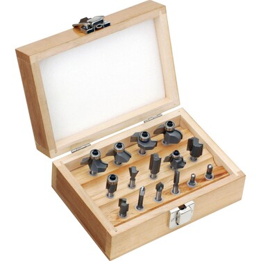 Steelex D1061 Router Bit Set 15 Piece 1/4" Shank