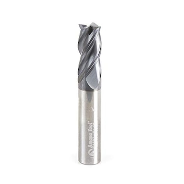 Amana Tool - 51597 CNC Spiral Multi-Helix Square Bottom 1/2 Dia x 1 x 1/2 Shank Solid Carb