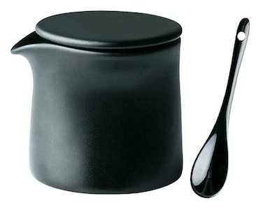 123Arts Multi Sugar Bowl Ceramic Creamer Pitcher,Sauce Pitcher with Lid And Spoon,9oz