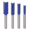 Mesee 4 Pieces Industrial Grade Straight Router Bits, 1/4 Inch Shank Double Flute Straight Bit Set Woodworking Trimming Milling Cutter Tools, Cutting Diameter 1/4", 5/16", 3/8", 1/2