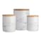 DII Kitchen Accessories Collection Ceramic, Canister Set, 4.5 Cup/3 Cup/1.25 Cup, White Marble