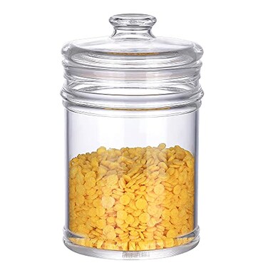 50oz Reinforced Medium Acrylic Storage Jar, Airtight Lid Cookie Jar   Ideal Canisters for Cookies, Dried Fruits, Nuts, Herbs,Cereals,etc