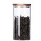 KKC HOME ACCENTS Clear Borosilicate Glass Storage Canister with Airtight Wood Lids,Air Tight Sealed Glass Jar for Loose Leaf Tea,Grinder Coffee,Coffee Beans,Matcha,39 Fluid Ounces