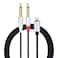 Enbiawit Lightning to Dual 6.35mm Mono Stereo Y-Cable Splitter Lightning to Dual 1/4 inch Audio Cable Compatible for iPhone14/13/12/11/X/XS/XR/8/7/iPad,Amplifier, Speaker, Headphone, Mixing Console