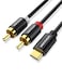 USB C to 2 RCA Audio Cable 3m/10FT, Type-C to 2 Male RCA Audio Stereo Cable, 2RCA Jack USB-C Audio Cable Compatible with iPad Pro 2021, Samsung S21 Ultra S20 Note20 Tab S7, Pixel 5