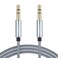 Froggen 3.5 mm Male to Male Stereo Audio Aux Cord, 3.2FT 3.5mm Nylon Braided Auxiliary Cable for Car Compatible with iPhone, Stereos, Speaker, i-Pod i-Pad, Headphones and More
