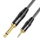 tisino 1/4 Mono to 1/8 Stereo Cable, 3.5mm TRS Stereo to 1/4 inch TS Mono Interconnect Cable (Mono to Stereo Adapter) - 6 feet