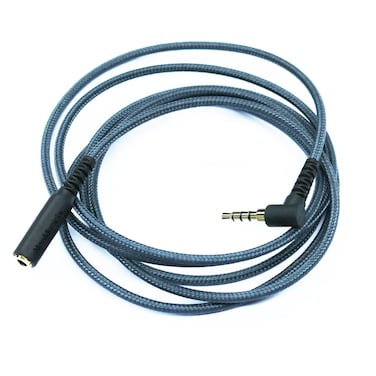 KetDirect 200cm(6ft) Right angle 4 pole 3.5mm 1/8 inch male to 4 pole 3.5mm 1/8 inch Female Stereo Audio headphone earphone Extension Cable adapter Cord Tangle-Free Braided wire