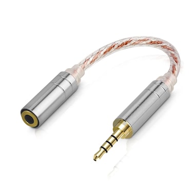 ANLINKSHINE 2.5mm Balance Male to 3.5mm Stereo Female Adapter Cable, 6N OCC Copper Silver Plate Audio Cord, Conversion Audio Cable Compatible with FiiO BTR5, BTR3K, BTR1K, M17, M15 Audio Player, DAP