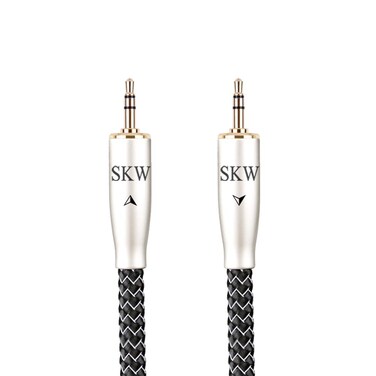 SKW High End WG Series 3.5MM to 3.5MM Cable Male to Male Aux Stereo Cord 5ft/1.5M