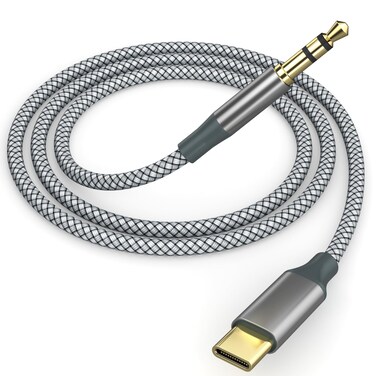 Welldiea Aux to USB C, USB C to Aux 3.5mm Audio Jack Cable Adapter, Type-C to 3.5mm Headphone Cable, Car Stereo Aux Cable Compatible with iPhone 16/15 Series, iPad Pro/Air, Pixel 7