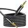 Aux Cord 1.5ft, 3.5mm Aux Cable - Nylon Braided Aux Audio Cable 3.5mm Male to Male AUX Cord Compatible with Car,Headphones, iPods, iPhones, iPads,Tablets,Laptops,Android Smart Phones&amp; More (1.5FT)