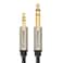MOKFON Stereo Aux Cable for Power Amplifier 6.35mm1/4 Male to 3.5mm 1/8" Male TRS Audio Adapter on iPod, Guitar,Microphone and Laptop(6ft Black)