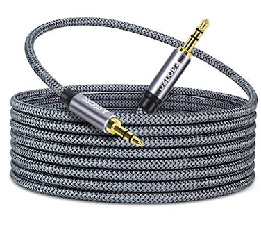 10ft 3.5mm Aux Audio Cable,Faodzc 3.5 Aux Cord Male to Male Stereo Nylon Audio Cable Braided Auxiliary Headphones Cable Compatible Headphones,Home Stereos,Speaker,iPhone,Echo Dot