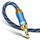 AUX Cable,EMK 3.5mm Nylon Braided Auxiliary Audio Cable [24KGold-Plated,Hi-fi Sound Quality] Tangle-Free AUX Cable for Headphones,Laptop,Phones,Tablets,MP3 Players,Car Stereos and More (3.3ft/1m)