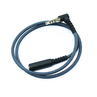 KetDirect 20cm(0.6ft) Right angle 4 pole 3.5mm 1/8 inch male to 4 pole 3.5mm 1/8 inch Female Stereo Audio headphone earphone Extension Cable adapter Cord Tangle-Free Braided wire