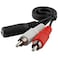 JacobsParts 1ft 2-RCA Male Plug to 3.5mm Female Aux Stereo Audio Headphone Jack Converter Adapter Cable