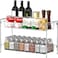 Simple Houseware 2-Tier Spice Rack Kitchen Organizer Countertop Shelf, Chrome