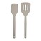 Tovolo Elements All Silicone Spatula/Slotted Turner, Warm Gray (Set of 2)