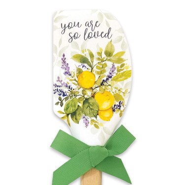 Shannon Road Gifts Kitchen Florals Designer Dishwasher Safe Double-Sided Silicone Spatula, 12.5-Inches, You Are So Loved