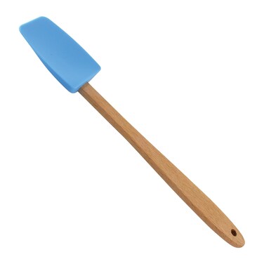 R&amp;M International Mini Silicone Spoon/Spatula, 7.75", Blue