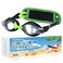 PUMKYN Swim Goggles with Pain-Free Strap for Kids Age 2-8, No Hair Tangle, Toddler Swimming Goggles for Boys &amp; Girls (Black/Green)