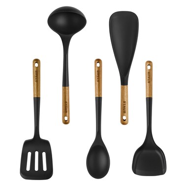 Staub Silicone Cooking Utensils, 5, Black