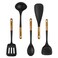 Staub Silicone Cooking Utensils, 5, Black