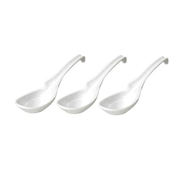 JapanBargain, Melamine Ladle Style Soup Spoons (White)