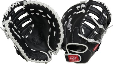 Rawlings   SHUT OUT Fastpitch Softball First Base Mitt   Left Hand Throw   12" - Single Post Double Bar Web   Black