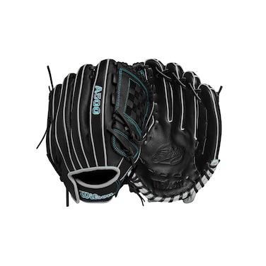 Wilson 2024 A500&acirc;&bdquo;&cent; Siren&acirc;&bdquo;&cent; 12&acirc;&euro; Youth Infield Fastpitch Softball Glove - Right Hand Throw, Black/Teal