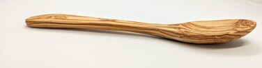 MARGOUMY Olive Wood Spoon for eating 8in, Hand Carved Soup Spoon, Dinner Spoon. (1)