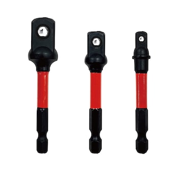 BIG RED BHT-3SAS01 Torin 2-in-1 Socket Adapter Set for Go-Thru Wrenches, 1/4", 3/8" and 1/2" Driver, CR-MOLY Steel, 3-Piece