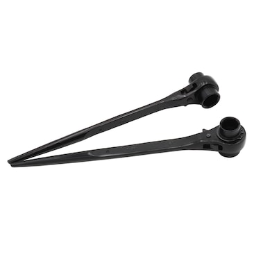 SCXCLY 2-Pack Hexagon Scaffold Quick Wrench,Double Ended Socket Ratcheting Scaffold Wrench, 19mm/22mm (Blackening)
