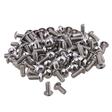 100pcs Stainless Steel Button Head Hex Socket Cap Bolts Screw Nut Metric (M5x16mm)
