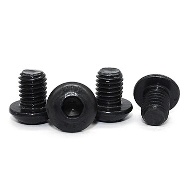FullerKreg M3-0.5 x 8mm Button Head Socket Cap Screw, ISO 7380 Hex Drive, Class 10.9, Black Oxide Finish, Alloy Steel (Pkg of 100)