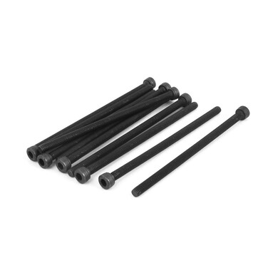 uxcell M5x100mm Hex Bolt Socket Head Cap Machine Screws Fastener Black 10Pcs