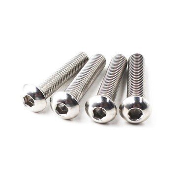 M6x12 Button Head Hex Socket Drive Screws 304 Stainless Steel Button Head Cap Screws (Pack of 50)