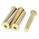 uxcell M8x45mm Threaded Hexagon Socket Head Cap Screws Bolts Bronze Tone 5pcs
