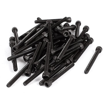 uxcell 50 Pcs 12.9 Alloy Hex Key Socket Head Cap Screws Bolts UNC 4#-40x1