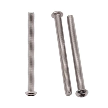 RoyceMart 1/4-20 x 2-3/4" (10 Pack) Hex Socket Button Head Cap Screws Bolts, Allen Socket Drive, 304 Stainless Steel 18-8, Bright Finish, Full Machine UNC Threads