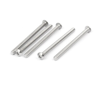 uxcell M4x60mm 316 Stainless Steel Round Button Head Hex Socket Cap Screw Bolt 5pcs