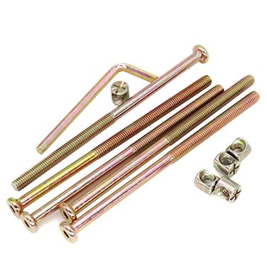 Antique Bed Bolts Hardware Replacement Parts, cSeao 10-Pack M6 120mm Socket Cap Bed Mounting Bolt for Furniture (M6 x 120mm)