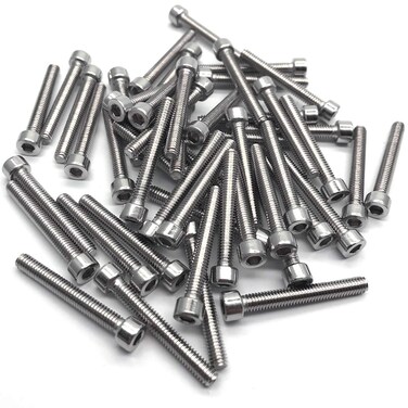 NGe M3 X30MM Stainless Steel Socket Head Cap Screw, Allen Socket Drive,Full Thread,Machine Thread for Full Thread, Shiny Surface, Machine Thread(M3x30MM,50Pcs,Silver)