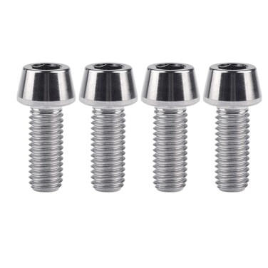 Wanyifa Titanium Ti M8 x15 20 25 30 35 40 45 50 60m 1.25mm Pitch Hex Allen Socket Head Bolt Screws Pack of 4 (Taper Head M8x20mm, Normal Titanium)