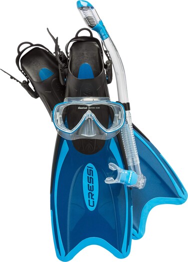 Cressi Palau Set, Blue, S/M   US Man 6.5/8.5   US Lady 7.5/9.5