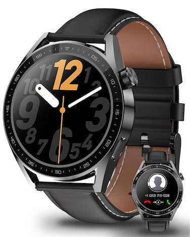 aigo Smart Watch for Men with Heart Rate Monitor, Fitness Tracking, 100+ Exercise Modes,Blood Oxygen Monitoring,Calorie Counter and Waterproof Watches for iOS and Android Phones (Black)
